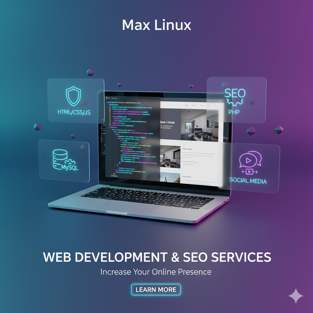 “Professional Website & SEO Services by Max Linux — Build Your Online Identity Today!”