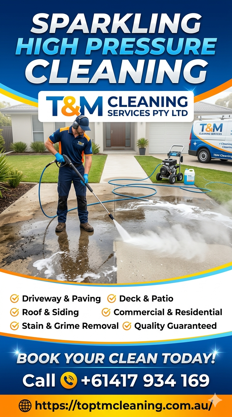 Sparkling High Pressure Cleaning with T&amp;M Cleaning Services PTY LTD!