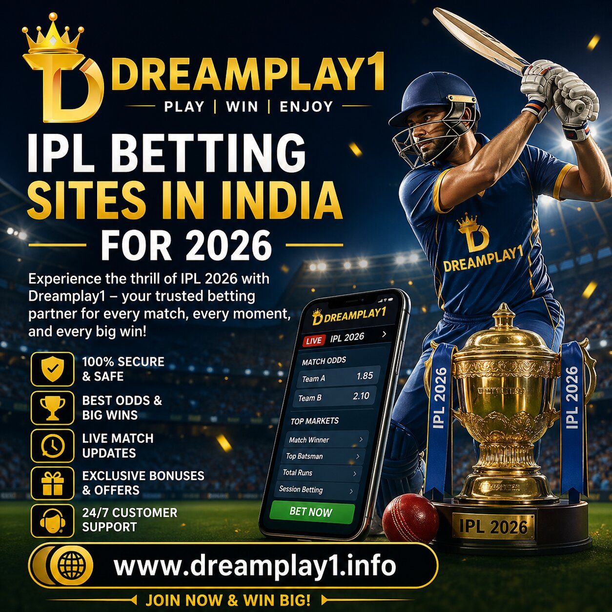 Best IPL Betting Sites in India for 2026 – Dreamplay1