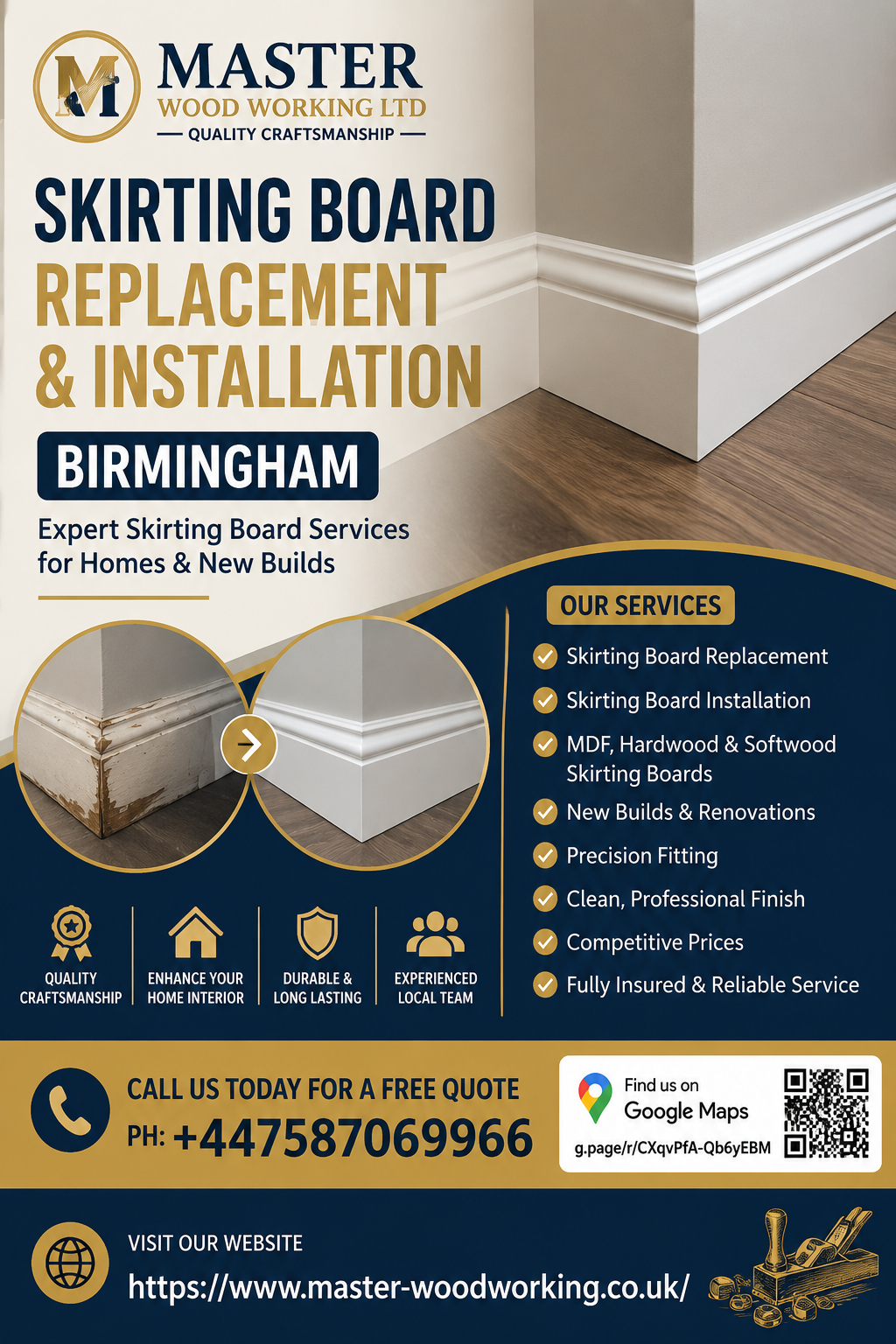 Skirting Board Replacement &amp; Installation Birmingham