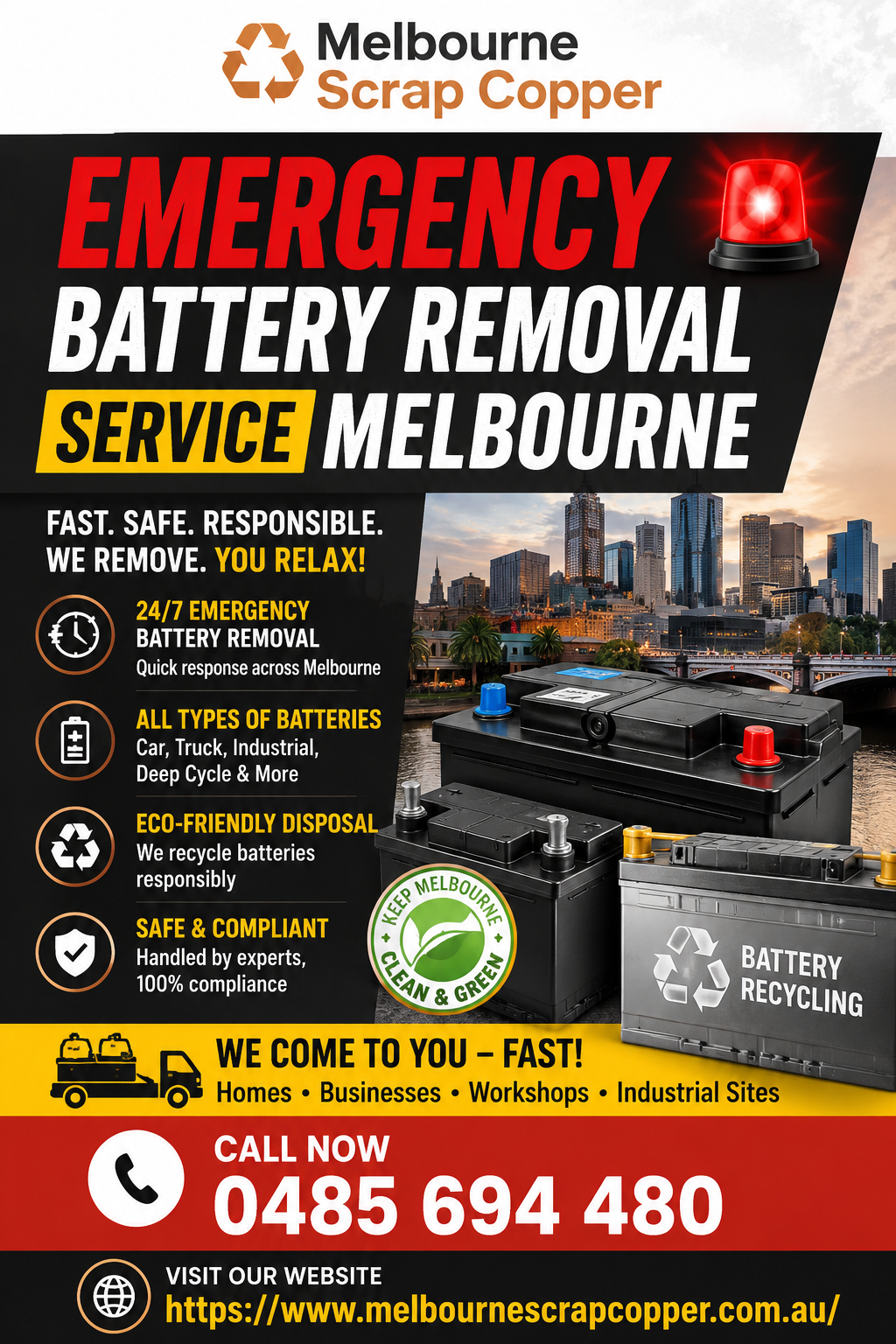 Emergency Battery Removal Service Melbourne