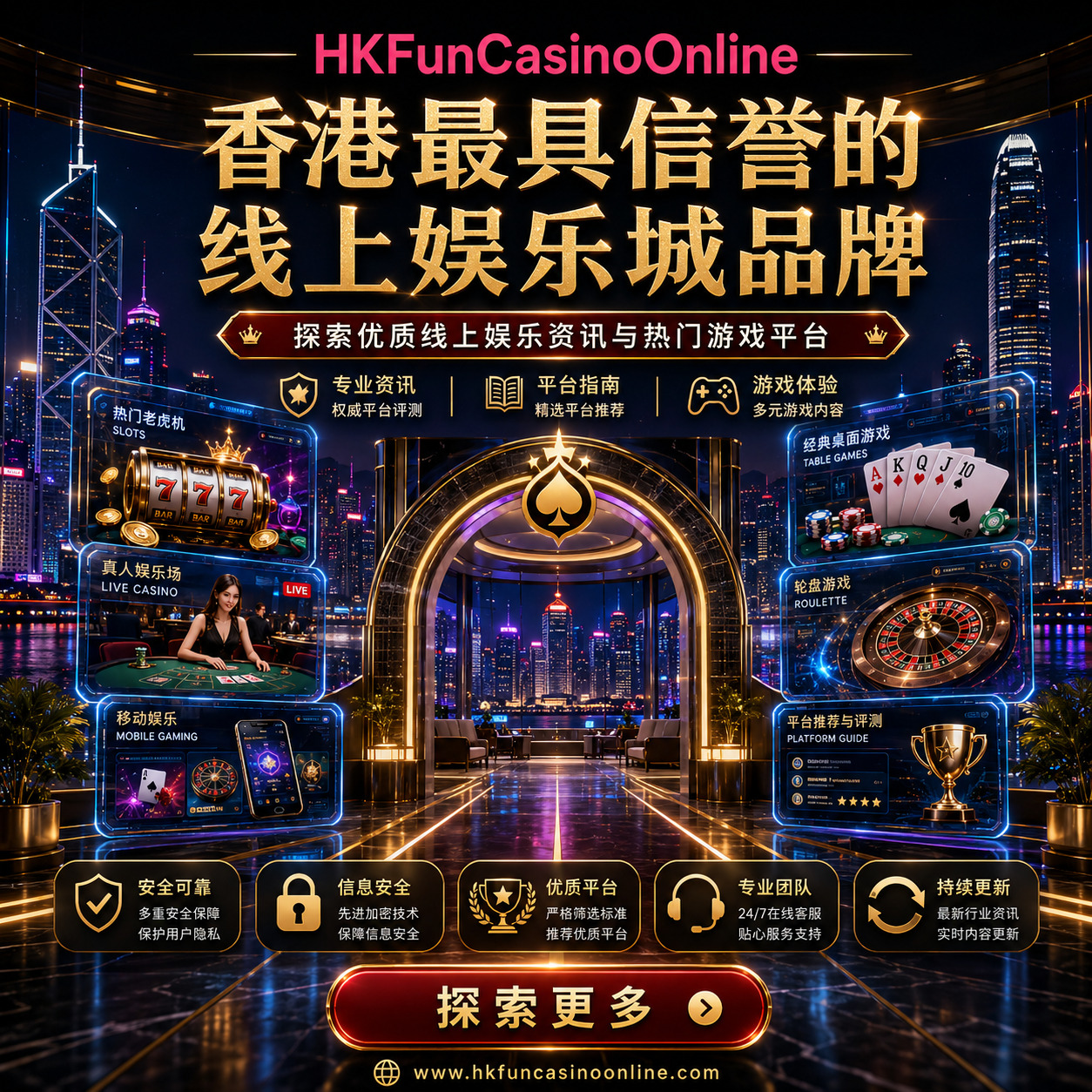 在 HKFunCasinoOnline 暢玩經典和現代的 網上賭場 老虎機