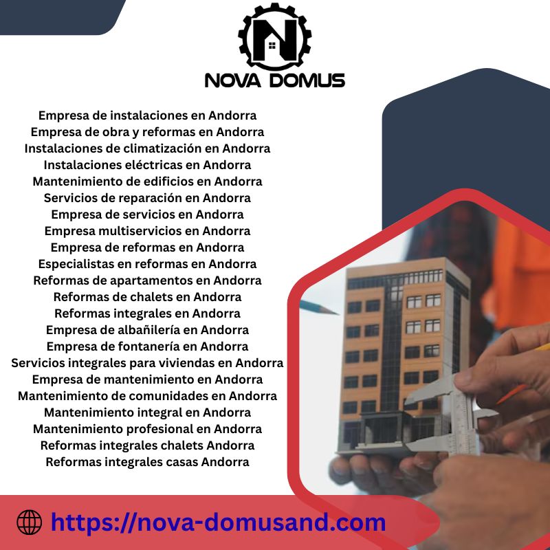 En Nova Domusand somos especialistas en rehabilitación fachadas Andorra, ofreciendo soluciones profesionales para renovar, proteger y mejorar edificios residenciales, chalets, comunidades, oficinas y locales comerciales. Nuestro objetivo es recuperar el b