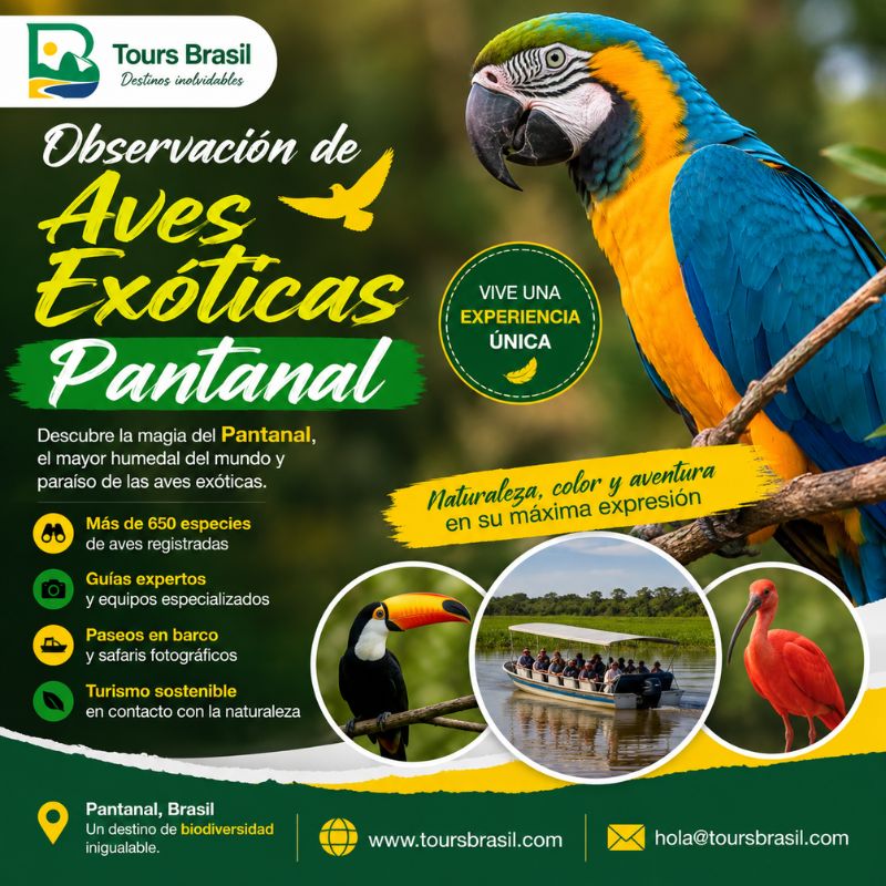 Vive una experiencia única de Observación de aves exóticas Pantanal