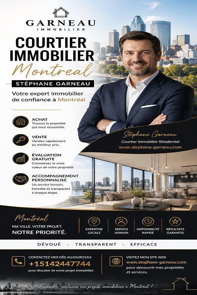 Courtier Immobilier Montreal – Stéphane Garneau